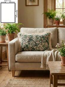 1 pieza Funda de almohada de jacquard floral, estilo vintage americano country para decoración de sala de estar y sofá, extraíble y lavable, adecuada para sala de estar, dormitorio, balcón, jardín, exterior, decoración de automóvil (selección de multicolor) - Multicolor - Ver 28