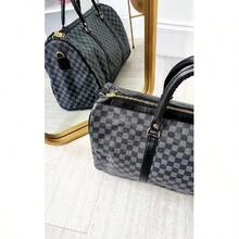 IKRUSH Checked Print Overnight Bag I22738 - Black - View 5