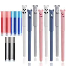 8pcs Erasable Animal Shape Gel Pen 0.35mm Cute Cartoon Blue Ink 24 Refills - Sets - View 8