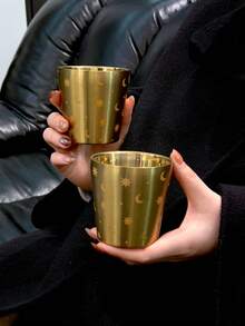 175毫升金色双层不锈钢分享杯 | 中东新月星保温杯 | 斋月礼品冷热饮杯 - 金色 - 查看 8