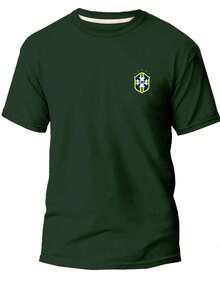 Unisex T-Shirt 100% Cotton Brazilian - 軍綠色 - 查看 2