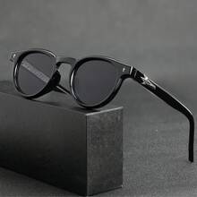 Retro Sunglasses Round PC+CP Temple Metal Core Fashion Frame Men's Eyeglasses Women Outdoor Sports Party Travel Driving Vacation Beach Casual Glasses Street Decors Photo Props , Ideal Choice For Gifts With Full Package - K40213 - 查看 7