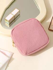 Multi-Color Sanitary Pad Storage Bag, Pink Sanitary Napkin Storage Bag, Large Capacity Minimalist Portable Storage Bag For Storing Tampons, Sanitary Pads And Liners, Essential For Girls, Makeup Bag, Travel, School, Cruise, Holiday Toiletry Bag Cosmetic Bag Skincare Bag Wash Bag Toiletry Travel Bag Vacation Essentials For Women Travel Bags For Women Large Capacity Bag - Multicolor - View 15