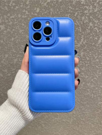 3D Puffy Down Jacket Design Stylish Shockproof Anti-Slip Anti-Fingerprint Full Camera Cover Phone Case Compatible With IPhone 16/13/17 Pro Max/17