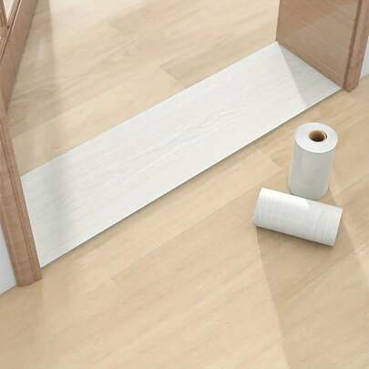 1pc Home Decor Window Sill Waistline Wallpaper, Waterproof Wood Grain Wave Line Door Frame PVC Baseboard