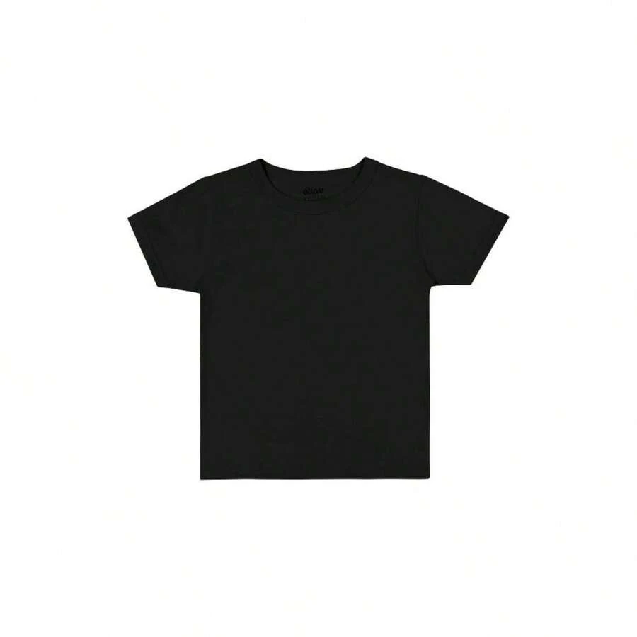 Camiseta infantil masculina básica elian 1 ao 16 - Preto - Visão 1
