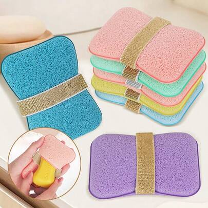 2/1 túi đựng xà phòng, có thể chứa xà phòng, bông tắm, bông tắm, khăn tẩy tế bào chết, bông tắm siêu mềm, tạo nhiều bọt, thích hợp cho phòng tắm và vòi sen gia đình, dụng cụ vệ sinh, hộp đựng xà phòng, dụng cụ làm sạch bằng xà phòng, bồn tắm, bông tắm vòi sen.