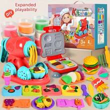 Set de Cocina de Masas de Colores de Lujo | Incluye Horno para Hamburguesas y Fideos, Herramientas de Modelado y Set de Masas de 24 Colores para el Desarrollo de Habilidades Creativas, Ideal para Niños de 3+ Años - Rojo - Ver 1