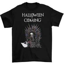Of Thrones Nightmare Before Christmas T-Shirt Unisex Cotton Halloween New - màu đen - Xem 1