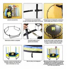 ¡RecomendadoTrampolin Brincolin Infantil Tumbling Resortes Red  Amarillo¡Top de Temporada - 1 - Ver 7