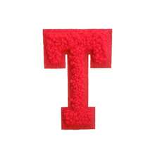 1/26 Pcs New Chenille Multicolor Letter A-Z Embroidery Patches, Iron-On/Sew-On DIY Decorative Appliques For Clothes, Dresses, Hats & Jeans - Red - View 13