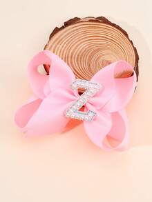 1 bộ 26 chữ cái đính ngọc trai cho bé gái, ruy băng hồng ngọt ngào và kẹp tóc trang trí chữ cái từ A đến Z đính ngọc trai, phụ kiện tóc cho bé gái dịp sinh nhật mùa xuân, kẹp tóc tinh tế cho bé gái với ngọc trai thanh lịch. - Nhiều màu - Xem 13