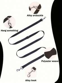 10FT 16FT 33FT Multipurpose Solid Color Pet Leash, Multipurpose Solid Color Pet Leash, Outdoor Dog Walking, Extended Hands-Free Traction Rope, Diagonal Cross Durable Sliding Traction Rope, Dog Training Traction Rope, (Medium/Large) Quality Dog Leash, Durable, Suitable For Training, Walking And Outdoor Recreation - Ideal For Walking Dogs Outdoors And Playing In The Backyard With Pets Of Various Sizes, Nylon Traction Rope Pet Traction Rope, Anti-Burst Traction Rope, Dog Walking, Black - Black - View 6