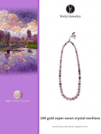  [VE] 1pc Natural Super Seven Quartz Collector's Edition Bracelet, 18K Gold Accents Highlight The Energy King Super Seven, Containing 7 Powerful Minerals, Attracts Wealth & Romance, Boosts Career, Crafted With Premium Jewelry Techniques, Each Super Seven Bead Is Unique, Suitable For Investment, Collection, And Wearing. Jewelry Color Is Random.