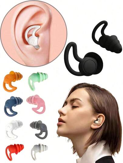 Noise Blocking Earplugs,Reusable Silicone Earplugs,Suitable For Swimming, Sleeping, Snoring, Study, Music Concerts, Outdoor Travel, Industrial Work, Waterproof And Soundproof, Comfortable Boy Valentine Heart Women's Valentine Canceling Earplugs,