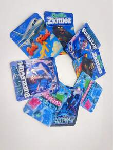 100pcs 3.5g Mylar Bags |     Exotic, Gift, Storage, Ziplock, Party Packs, Zipper, Resealable Bags |     Suitable For Christmas, Halloween, Event Party |     Style 96, Made Of Polypropylene - 50 cái - Xem 4