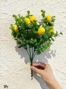 2/6/10pcs Artificial Lemon Branches, Green Eucalyptus Stems With Yellow Faux Fruits, Farmhouse Style Wedding Home Decor, Spring Decor, Mum Gifts, Best Friend Gift, Birthday Gift, Bridal Bouquet, Fake Flowers, Fake Plant, House Decor, Home Decor, Room Decor, Wedding Decorations, Wedding Accessories, Gifts For Women, Bedroom Stuff, Table Centerpiece, Artificial Plant - Eucalyptus Lemon - View 18