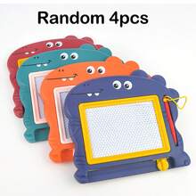 Pizarra magnética para niños, diseño de dinosaurio de dibujos animados, pizarra magnética pequeña para garabatear, juguete educativo, regalo para Halloween y días festivos - Multicolor - Ver 14