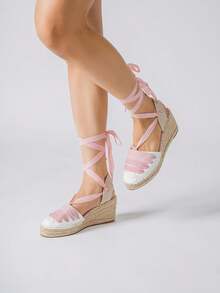 Women Platforms & Wedge Sandals - Hồng - Xem 2