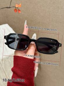 Set de 6 gafas de moda para mujer, con marcos cuadrados elegantes en negro y estampado de leopardo, combinados con lentes negros y marrones, ligeros y cómodos para uso diario, estilo callejero, vacaciones, conducción, transporte - Multicolor - Ver 4
