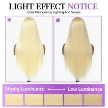 613 Lace Front Wig Straight 13x4 Blonde Lace Front Hand Weaves Wigs Blended Human Hair 200% Density 613 HD Lace Frontal Wig Blonde Wigs Pre Plucked With Baby Hair 8-34Inch - S613 - View 11