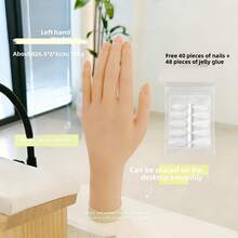 用于美甲练习的柔软灵活假手模型，美甲工具展示 - 彩色 - 查看 10