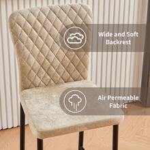 AINPECCA Barstools Set Of 2/4 Suede/Velvet Kitchen Breakfast Bar Stools, Counter Chairs,Kitchen Island Stools With Backs And Footrests - Modern High Bar Stools With Back Rest For Home Bar - Beige Suede Fabric - View 10