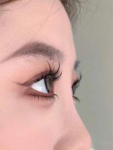 120pcs Segmented Cartoon Puppy Shaped False Eyelashes, Round Big Eyes Cute Design, Suitable For Photography, Party, Date, Daily Wear, For Women & Girls, Suitable For Beginners - C - View 2