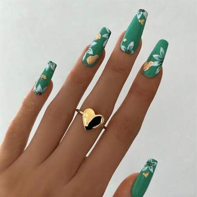 1 pieza Anillo de corazón minimalista para mujer, color dorado, de acero inoxidable, con apertura en forma de corazón, anillo de boda de San Valentín, joyería duradera e hipoalergénica como regalo