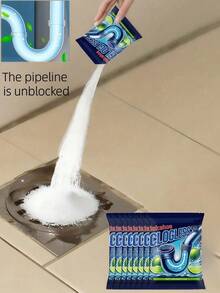 Jack Hoff管道疏通粉，可溶解堵塞厨房水槽和浴室排水管的毛发、皂垢和油脂。 - 粉狀 - 查看 2