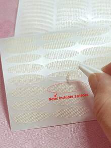 240pcs Eyelid Tape Sticker Invisible Double Fold Eyelid Lace Paste Clear Beige Stripe Self-Adhesive Natural Eye Tape Makeup Tool - Nude - View 5