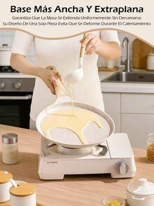 Sartén antiadherente lindos para crepes y lasaña - Tamaños 10.2", utensilios de cocina de triple tamaño - Sartén*1 - Ver 3