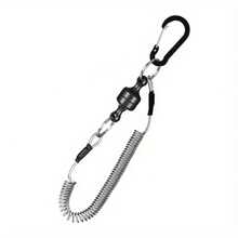 1 Stück magnetisches einziehbares Lanyard mit hochelastischer Feder, geeignet für Angelzangen und Lippengriff - Verschiedenfarbig - Übersicht 7