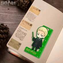 Warner Bros 1pc Harry Potter Official Licensed Ruler Bookmark, Cartoon Characters Harry, Malfoy, Snape, Ron, Hogwarts, For Reading, Creative Writing Marking, Harry Potter Fans Or Bookmark Collection - Malfoy - View 1