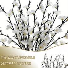 Artificial Flower Simulation Plum Blossom 21.7 Inches, Suitable For Home, Hotel, Office, Wedding, Party, Garden Decoration - White - View 8