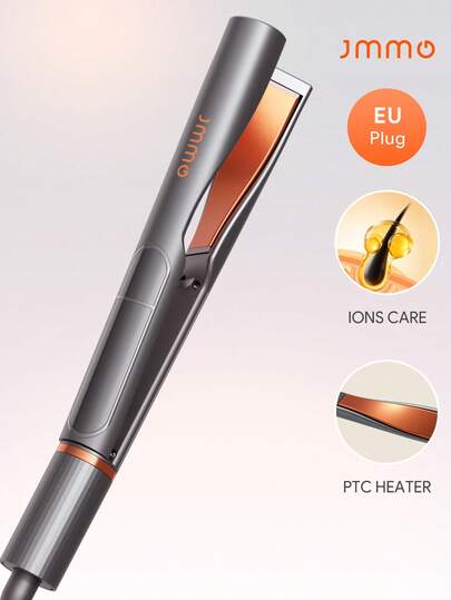 JMMO 2 In 1 Hair Straightener And Curler, Curved Design | Twist Flat Iron Curler For Curl Wave Straighten, Instant-Heat Straight Styler, Negative Ion Hair Straightener For Smooth Curls & Sleek Straight Results, Makeup Hairstyling Salon-EU Plug