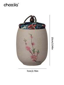 choxila 1pc Chinese Landscape Painting Style Ceramic Tea/Coffee/Dried Fruit/Candy Storage Jar, Moisture-Proof And Dust-Proof, Suitable For Tea Room, Home, Kitchen - Tea Canister - View 14