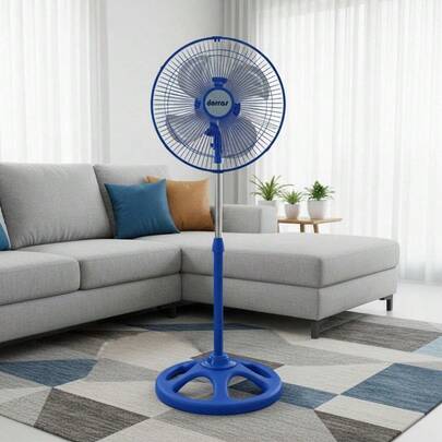 Ventilador de Pedestal Unisex Motor Potente 12 Pulgadas Altura Ajustable Estilo Hogar Uso Diario Electrodoméstico