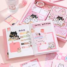 Cat Letter Stationery Set, Grid Notebook, Birthday Gift, Cute Cat Stickers, Notepad Gift Box - 1 Set - View 8