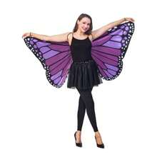 Seasons Butterfly Cape Wings For Women Halloween Costume Adult One Size - Perfect For Themed Parties Cosplay And Festive Events Lightweight And Adjustable Design For Comfortable Wear - -紫色的- - 查看 6