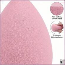 4 Pcs Dry And Wet Use Makeup Sponge Set Blender Beauty Foundation Blending Sponge For Liquid Cream In Pink And White - 粉紅色*4 - 查看 5