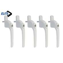 100 X Elite UPVC Universal Espag White Window Handles Key Locking - 40mm Spindle - C - View 3