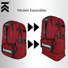 Super Mochila Kampak Mr04 Expandible Multiusos Campismo - Rojo - Ver 4