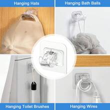 6PCS No Drill Curtain Rod Brackets, Self Adhesive Curtain Rod Holder Hooks, Nail Free Adjustable Curtain Rod Hooks Curtain Hangers Wall Mount Holder For Bathroom Kitchen Home Bathroom & Hotel - 6Pcs - View 2