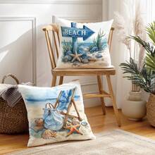 4 vỏ gối trang trí mùa hè tối giản, in một mặt, chất liệu nhung polyester màu đào, kích thước 45*45/50*50/40*40CM, thích hợp cho ghế sofa vải hiện đại, trang trí nội thất, tiệc tùng, làm quà tặng. - Nhiều màu - Xem 5