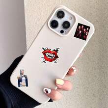 50pcs K-Pop Monster Baby "PSYCHO" Special Edition Stickers, High-Definition Photo Patterns, Including: AHYEON And RUKA Individual Selfie Stickers, Celebrity Peripheral Stickers, Fan Collectibles, Suitable For Water Bottles, Phone Cases, Tablets, And Celebrity Notebooks - Multicolor - View 7