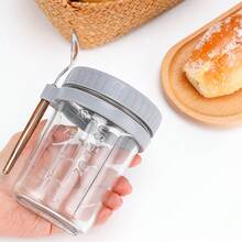 2pcs/1pc Overnight Oats Container With Lid & Spoon, Large Capacity, Sealed Oatmeal Jar With Measurement Marks, Portable Salad Cup Suitable For Yogurt, Cereal And Milk - Multicolor - View 6