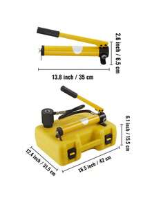 Hydraulic Knockout Punch Kit  10 Ton 1 2  To 2  Conduit Hole Cutter Set  KO Tool Kits With Puncher 6 Piece  Metal Sheet Driver Tools  For Aluminum  Stainless Steel  Brass  Fiberglass And Plastic - Yellow - View 10