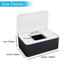 2 Pcs Wet Wipes Dispenser Box Wet Wipes Storage Box With Lid Tissue Box Holder Rectangular Baby Nappy Wipes Case For Toilet Bathroom - As Pic - View 4
