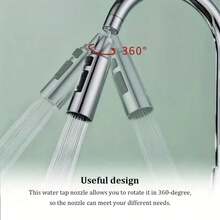 Extensión de grifo de cocina universal giratoria 360°, cabezal de ducha duradero de ABS ahorrativo de agua, repuesto de grifo de lavabo de baño - Cuadrado - Ver 7